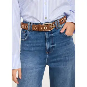 Mint Velvet Tan Suede Eyelet Belt